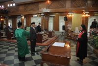 Sekretaris Daerah Kabupaten [Sekdakab] Asahan Drs John Hardi Nasution MSi menghadiri Pengucapan Pengambilan Sumpah/Janji Pengganti Antar Waktu (PAW) Anggota DPRD Kabupaten Asahan Sisa Masa Jabatan 2019-2024.