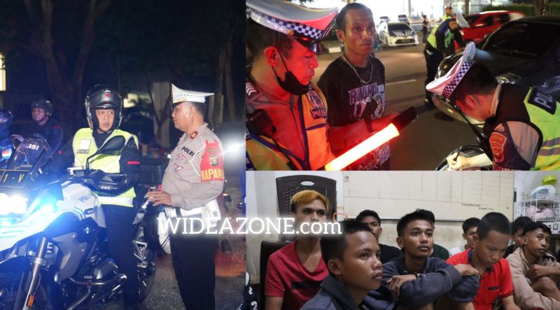 Gelaran patroli gabungan yang dipimpin Kapolda Sumsel Irjen Pol Albertus Rachmad Wibowo SIK MIK berhasil menjaring 54 pelaku tawuran, sajam hingga ratusan kendaraan tanpa dokumen dan knalpot brong.