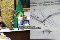 PJ Gubernur Sumsel Agus Fatoni saat menerima Pj Bupati Mesuji Provinsi Lampung Sulpakar beserta jajaran di Griya Agung, Palembang, Sumatera Selatan, Jumat 29 Maret 2024.