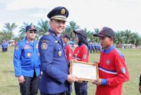 Bupati Panca Wijaya Akbar resmi mengukuhkan 2410 Relawan Pemadam Kebakaran [Redkar] yang bertugas di seluruh penjuru Ogan Ilir.