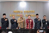 Penjabat Gubernur Agus Fatoni melaunching Pemilihan Gubernur dan Wakil Gubernur Sumatera Selatan 2024-2029. Kegiatan ini dilaksanakan di Kantor KPU Sumsel Jakabaring, Palembang, Sumatera Selatan, Minggu 5 Mei 2024.