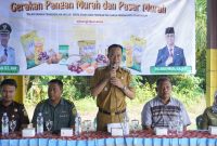 Penjabat Walikota Prabumulih H Elman ST MM menghadiri Kegiatan Gerakan Pangan Murah dan Pasar Murah yang digelar di Gedung Serbaguna Kelurahan Cambai, Selasa 21 Mei 2024.
