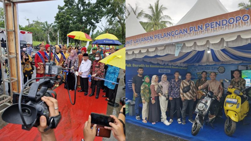 PLN Unit Layanan Pelanggan [ULP] Pendopo menyemarakkan hari jadi atau HUT ke-11 Kabupaten Penukal Abab Lematang Ilir [PALI] dengan menghadirkan kendaraan listrik ramah lingkungan dan mengenakan Aplikasi PLN Mobile kepada masyarakat.