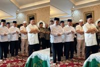 Pj Walikota Ratu Dewa melangsungkan salat jenazah bersama Mendagri Tito Karnavian untuk mendoakan almarhumah Supriyatini Binti Ranu Dikromo.