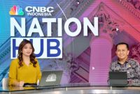 Penjabat Gunernur Sumsel Agis Gatoni kala menjadi narasumber dalam program siaran langsung ‘Nation Hub’ bertema ‘Jurus Kepala Daerah Tingkatkan Pendapatan Asli Daerah’ stasiun TV CNBC di Kantor CNBC, Transmedia, Tendean, Jakarta Selatan, Kamis 6 Juni 2024.