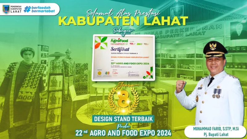 Booth Disbun Lahat Raih Terbaik 8 se-Indonesia