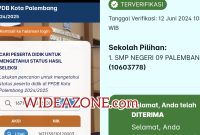 Portal PPDB untuk jenjang SD dan SMP di Kota Palembang dapat diakses kembali, Senin 17 Juni 2024.