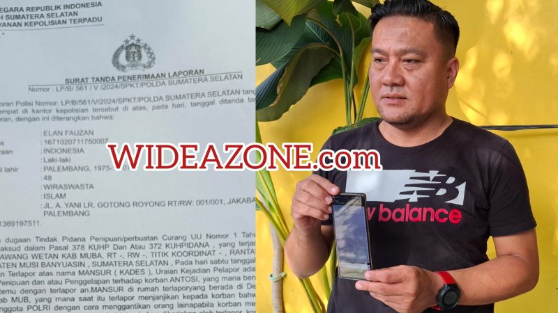 Kakak Sepupu Antosi [Andri Ikhsan] Elan Fauzan saat memberikan keterangan persnya.