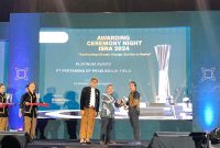 PT Pertamina EP Prabumulih Field raih penghargaan platinum kategori economic empowerment dalam ajang Indonesia Social Responsibility Award [ISRA] 2nd tahun 2024 yang diselenggarakan di Grand Mercure Solo Baru, Sukoharjo, Jawa Tengah, Kamis 27 Juni 2024.