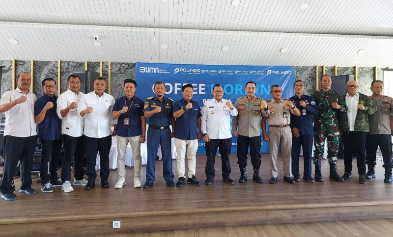 Pj Walikota Palembang A Damenta dalam kegiatan Coffe Morning bersama Stakeholder dan Pengguna Jasa yang digelar oleh PT Pelindo di The Royal Hallroom Lantai 2 Palembang Golf Club, Rabu 24 Juli 2024 