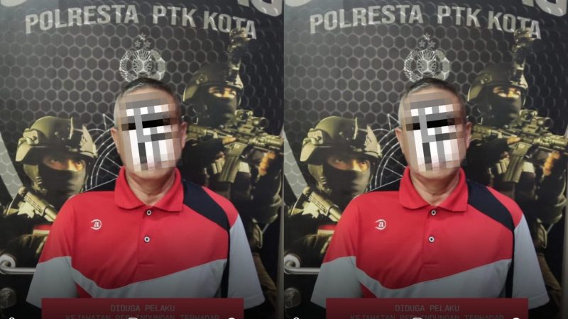Predator cabul sejumlah anak 'S' [60] ditangkap Satreskrim Polresta Pontianak di kediamannya Jalan H Rais A Rahman Gang Margodadirejo II pada Selasa 25 Juni 2024, sekira pukul 14.00 WIB.