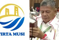 Logo PDAM Tirta Musi dan Mantan anggota Dewan Perwakilan Rakyat Daerah Kota Palembang Ir H Ahmad Lagan MM.