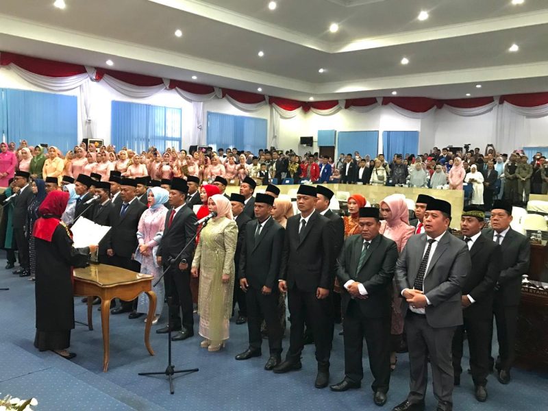 Sebanyak 40 anggota Dewan Perwakilan Rakyat Daerah [DPRD] Kabupaten Lahat periode 2024-2029 resmi dilantik.