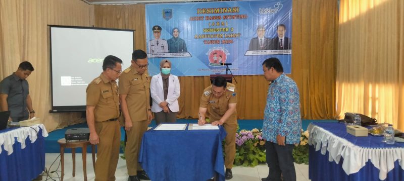 Pj Bupati Lahat Imam Pasli resmi membuka Desiminasi Audit Kasus Stunting [AKS] pada Selasa 27 Agustus 2024.