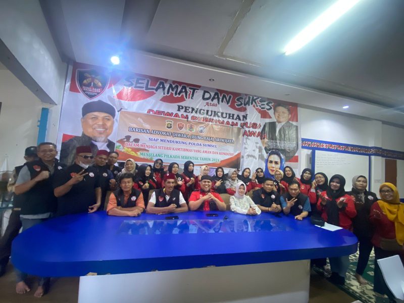 Deklarasi Barisan Advokat-Jawara [Bung Baja] Sriwijaya Ciptakan Pilkada Damai 2024.