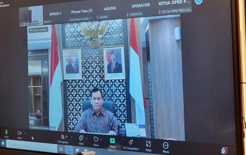 Penjabat (Pj) Gubernur Sumatera Selatan (Sumsel) Elen Setiadi, S.H., M.S.E secara virtual membuka Rapat Koordinasi (Rakor) Sosialisasi Pencegahan Korupsi Dalam Proses Perencanaan dan Penganggaran Anggaran Pendapatan dan Belanja Daerah (APBD) Provinsi Sumsel bertempat di Ballroom Hotel Beston Palembanh, Selasa 12 November 2024.