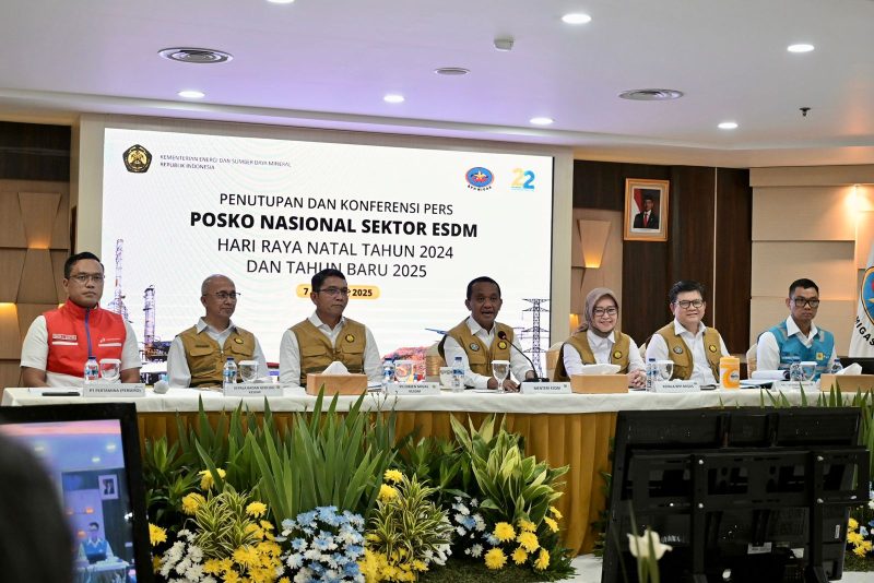 Menteri Energi dan Sumber Daya Mineral (ESDM) Bahlil Lahadalia resmi menutup Posko Nasional Natal 2024 dan Tahun Baru 2025 (Nataru).