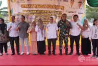 Pemerintah Kabupaten [Pemkab] melalui Dinas Ketahanan Pangan [Ketapang] Asahan menggelar Gerakan Pangan Murah [GPM] dalam rangka stabilisasi pasokan dan harga pagan menjelang Ramadhan 1446H/2025M di Halaman Kantor Dinas Ketapang Kabupaten Asahan, Rabu 26 Februari 2025.