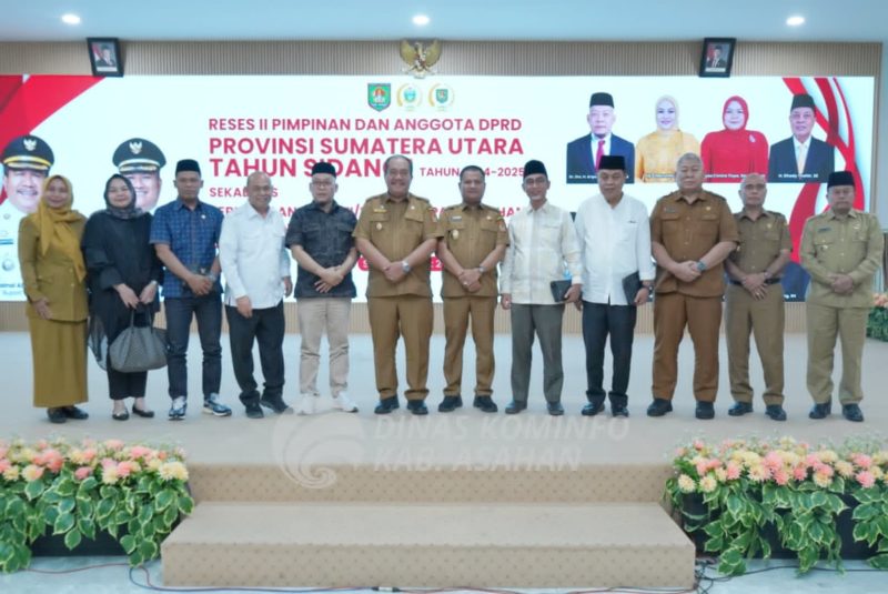 Bupati Asahan dan Wakil Bupati [Wabup] Asahan menerima reses II pimpinan berserta anggota DPRD Provinsi Sumatera Utara [Sumut] lainnya dari Dapil Sumut V, bertempat di aula Melati Kantor Bupati Kabupaten Asahan Selasa 11 Maret 2025.