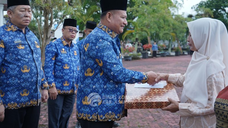 Wakil Bupati Asahan Rianto SH MAP memimpin Upacara Hari Kesadaran Nasional [HKN], bertempat di halaman Kantor Bupati Asahan, Senin 17 Maret 2025.