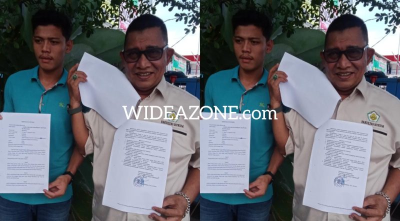 orang tua pelaku anak Sujarwo, ayah AJR saat ditemuin di depan Mapolrestabes Palembang, pada Kamis 27 Maret 2025.