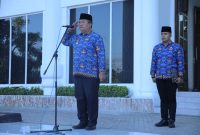 Bupati Asahan, Taufik Zainal Abidin Siregar [TZAS] memimpin Upacara Hari Kesadaran Nasional bulan April 2025 di halaman Kantor Bupati Asahan, Kamis 17 April 2025.