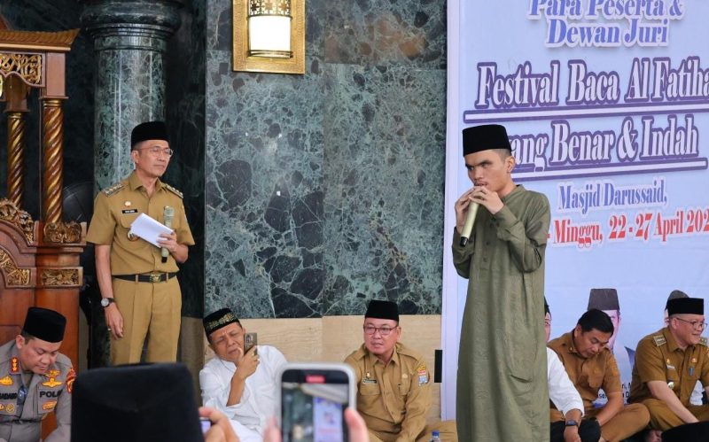 Wali Kota Palembang Ratu Dewa didaulat untuk membuka secara resmi lomba baca Al-Fatihah, Selasa 22 April 2025.