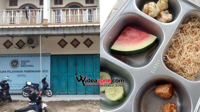 Dapur Katering Pemasok MBG Tiga Desa di Ogan Ilir, dan makanan yang disajikan. [Foto: Rosita Dewi-Wi]