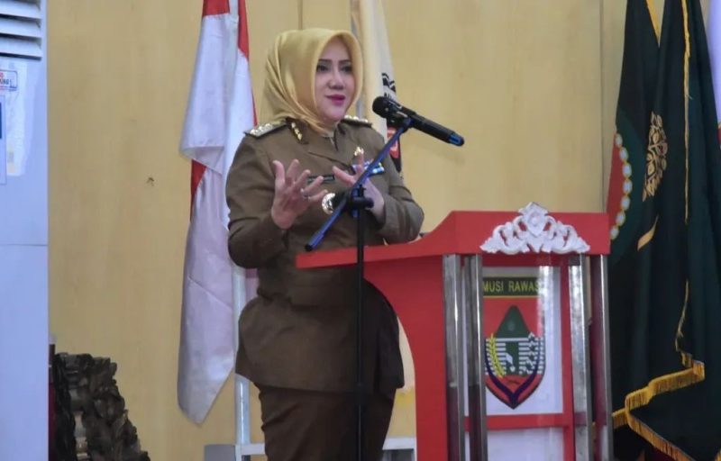 Bupati Hj.Ratna Machmud membuka Latihan Kepemimpinan Siswa [LKS] XX [ke-20] se- Kabupaten Musi Rawas di Auditorium Pemkab Musi Rawas, Selasa 9 September 2025.