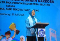 Ketua TP PKK Sumsel, Hj Febrita Lustia Herman Deru,