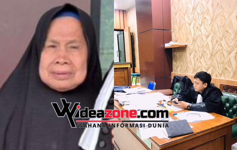 Ernaini binti Syahroni [Syakroni] alias Nenek Erna terdakwa renta berusia 70 tahun dan salah satu tim kuasa hukumnya, Muhammad Kholik Saputra SH,.