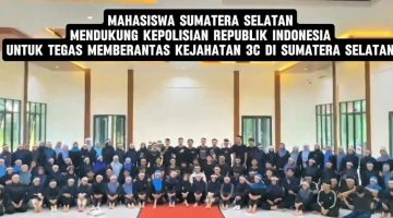 150 Mahasiswa nyatakan dukungan terhadap Polda Sumsel dalam pemberantasan pelaku Begal di bumi Sriwijaya.