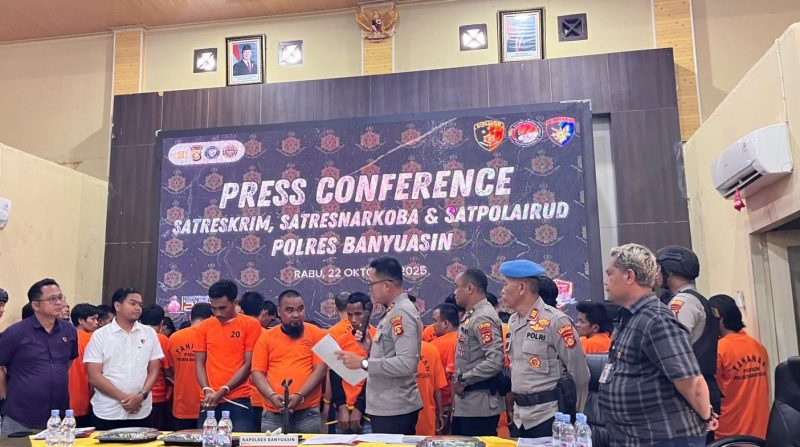 Polres Banyuasin berhasil meringkus tiga pelaku penembakan bak