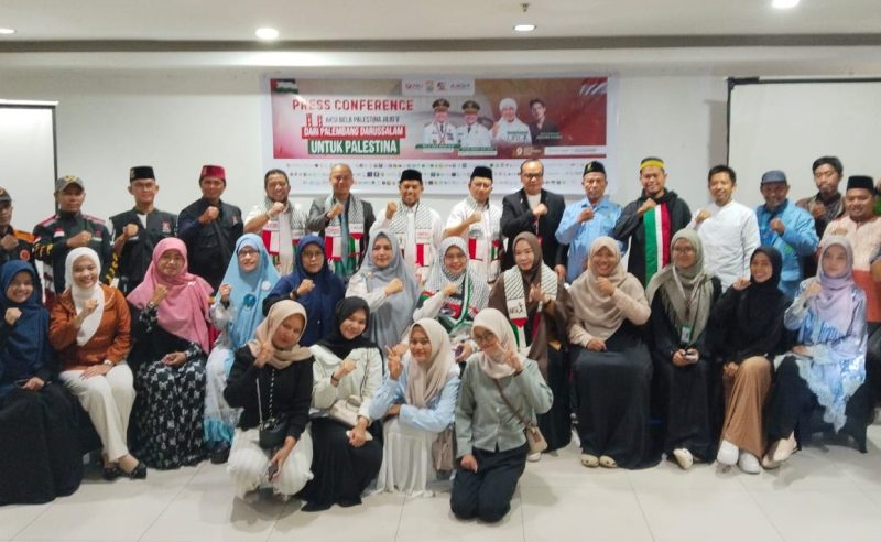 Aksi Bela Palestina Jilid V bertema “Bangun Gaza Kembali”, masyarakat Sumatera Selatan bersatu menyerukan kepedulian global terhadap pemulihan Gaza yang hancur akibat lebih dari dua tahun agresi Israel.