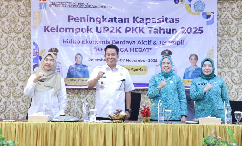 TP-PKK Palembang membekali 70 anggotanya dengan sajian pelatihan intensif selama tiga hari melalui program Usaha Peningkatan Pendapatan Keluarga [UP2K] di Hotel Grand Duta Palembang, Rabu 5 November 2025.