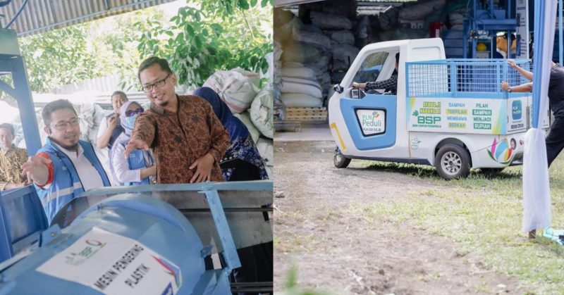 PLN UID S2JB melalui program Tanggung Jawab Sosial dan Lingkungan [TJSL] meresmikan Bank Sampah Terpadu Berbasis Listrik di Kota Prabumulih.