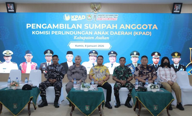 Pemerintah Kabupaten Asahan melaksanakan pengambilan sumpah dan pelantikan Anggota Komisi Perlindungan Anak Daerah [KPAD] Kabupaten Asahan masa jabatan 2026–2030 di Aula Melati Kantor Bupati Asahan.