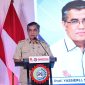 Menteri Ketenagakerjaan Yassierli saat menghadiri Tasyakuran HUT ke-53 Konfederasi Serikat Pekerja Seluruh Indonesia [KSPSI] dan Hari Pekerja Indonesia [Harpekindo] Tahun 2026 di Purwakarta, Jawa Barat, Sabtu 21 Februari 2026.