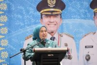 Ketua Tim Penggerak [TP] PKK Kota Palembang, Dewi Sastrani, membuka Pertemuan Peningkatan Kapasitas Kader dalam Gerakan Keluarga Sehat, Tanggap, dan Tangguh Bencana [GKSTTB] 2026.