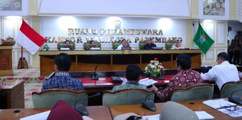 Pembukaan Forum Konsultasi Publik Penyusunan Rancangan Awal Rencana Kerja Pemerintah Daerah (RKPD) Kota Palembang Tahun 2027 di Ruang Rapat Parameswara, Kamis 19 Februari 2026.