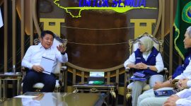 Gubernur Sumatera Selatan [Sumsel], Dr H Herman Deru, menerima audiensi Pemimpin Wilayah [Pimwil] Perum Bulog Kantor Wilayah Sumsel dan Bangka Belitung di Kantor Gubernur Sumsel, Senin 23 Februari 2026.