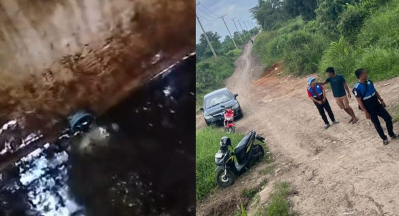 Gambar peertama, memperlihatkan kondisi air PDAM Tirta Bertuah yang mengalir ke perumahan warga di kawasan Kenten Laut, gambar kedua, petugas PDAM Tirta Betuah Banyuasin tengah melakukan pengecekan pipa dari Meta Marah hingga ke Kenten 