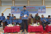 Wakil Bupati Asahan, Rianto SH MAP menyalurkan bantuan logistik pemenuhan kebutuhan dasar bagi warga terdampak banjir di Desa Sei Dua Hulu, Kecamatan Simpang Empat, Rabu 18 Februari 2026. Bantuan yang disalurkan berupa 500 paket sembako.