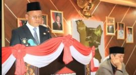 Wali Kota Prabumulih, H Arlan, menghadiri Rapat Paripurna XI [11] Masa Persidangan ke-II DPRD Kota Prabumulih dengan agenda pengesahan jadwal kegiatan pembahasan tiga Rancangan Peraturan Daerah [Raperda] Kota Prabumulih Tahun 2026 sekaligus penyampaian Nota Pengantar Wali Kota terhadap ketiga Raperda tersebut, Selasa 24 Februari 2026.