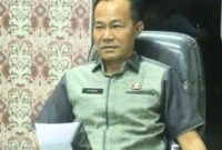 Sekda Kota Prabumulih H Elman, saat mewakili Wali Kota dalam Rapat Koordinasi Nasional terkait penyelesaian kewajiban atas tunggakan iuran jaminan kesehatan yang diselenggarakan secara virtual oleh Kementerian Dalam Negeri Republik Indonesia.