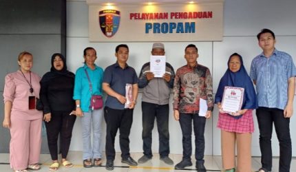 Tim hukum dari Kantor Hukum SAKAHIRA Lawfirm melaporkan oknum perwira Unit 3 Subdit 3 Direktorat Reserse Narkoba Polda Sumatera Selatan ke Propam Polda Sumsel, Jumat 6 Maret 2026.