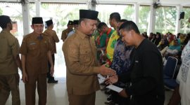 Badan Amil Zakat Nasional [Baznas] bersama Pemerintah Kabupaten [Pemkab] Asahan menyelenggarakan penyaluran Zakat, Infaq dan Sedekah [ZIS] Triwulan I/2026 pada Senin 9 Maret 2026, pukul 14.30 WIB di Pendopo Rumah Dinas Bupati Asahan.