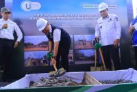 Gubernur Sumatera Selatan [Sumsel] Dr H Herman Deru melakukan ground breaking pembangunan fly over sekaligus meresmikan jalan khusus angkutan batubara milik PT Baturona Adimulya di Jalan Palembang–Betung, Kabupaten Musi Banyuasin, Rabu 11 Maret 2026.