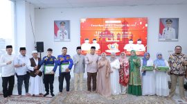 Momentum Hari Ulang Tahun [HUT] ke-107, Dinas Pemadam Kebakaran dan Penyelamatan Kota Palembang menggelar tasyakuran sekaligus buka puasa bersama di gedung baru mereka.
