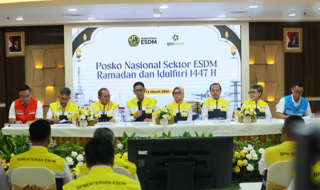 Kementerian Energi dan Sumber Daya Mineral [ESDM] resmi membuka Posko Nasional Sektor ESDM untuk periode Ramadan dan Idulfitri [RAFI] 2026 di Gedung Badan Pengatur Hilir Minyak dan Gas Bumi [BPH Migas], Jakarta, Kamis 12 Maret 2026.